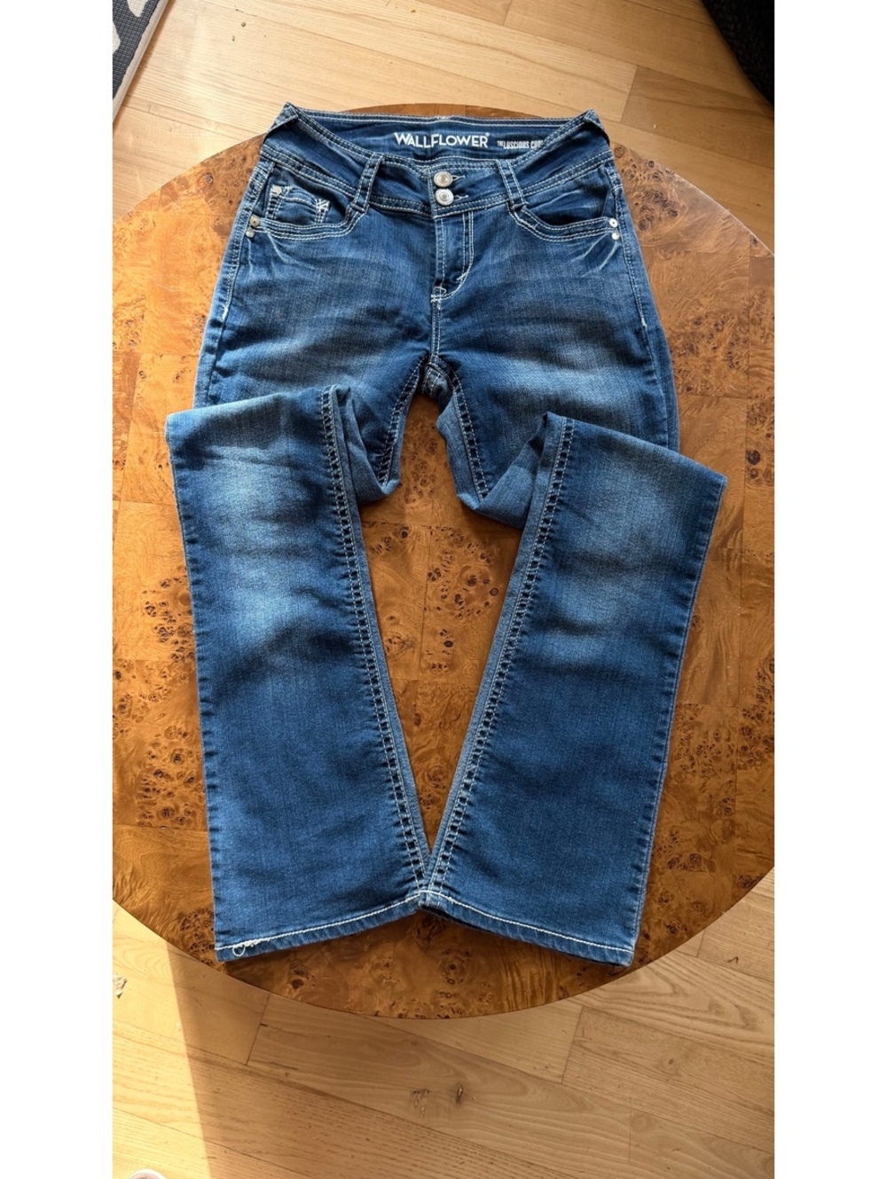 Wallflower The Luscious Curvy Fit Women's Jeans Size 1 Regular Blue Denim